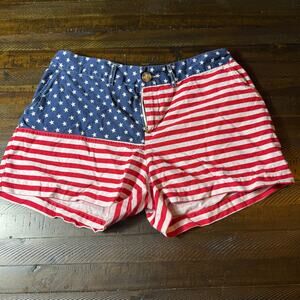 Miss Mericas Chubbies Womens Patriotic American Flag Shorts Size 10